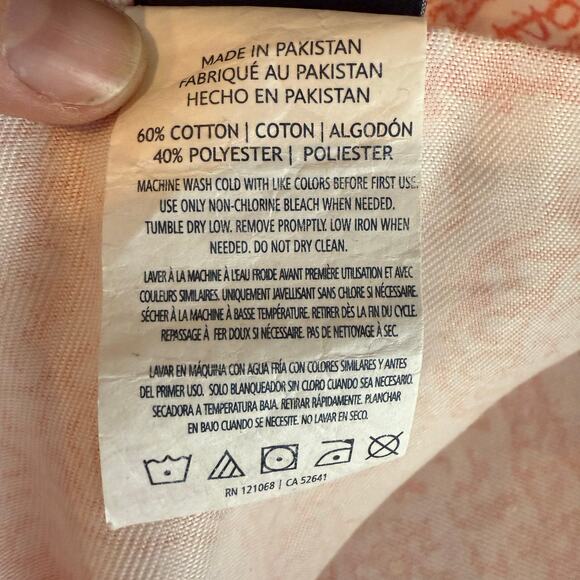 Tommy Hilfiger Shower Curtain Coral Canyon Paisley Print 72” x 72” Cotton Blend - Picture 9 of 11